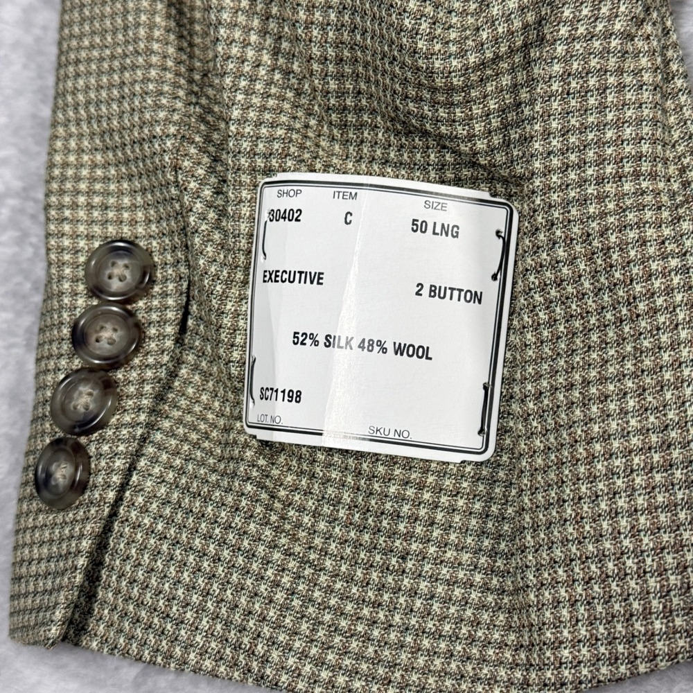 Jos. A. Bank Sport Coat Mens 50L Tan Silk Wool Executive Collection Blazer - Picture 12 of 12